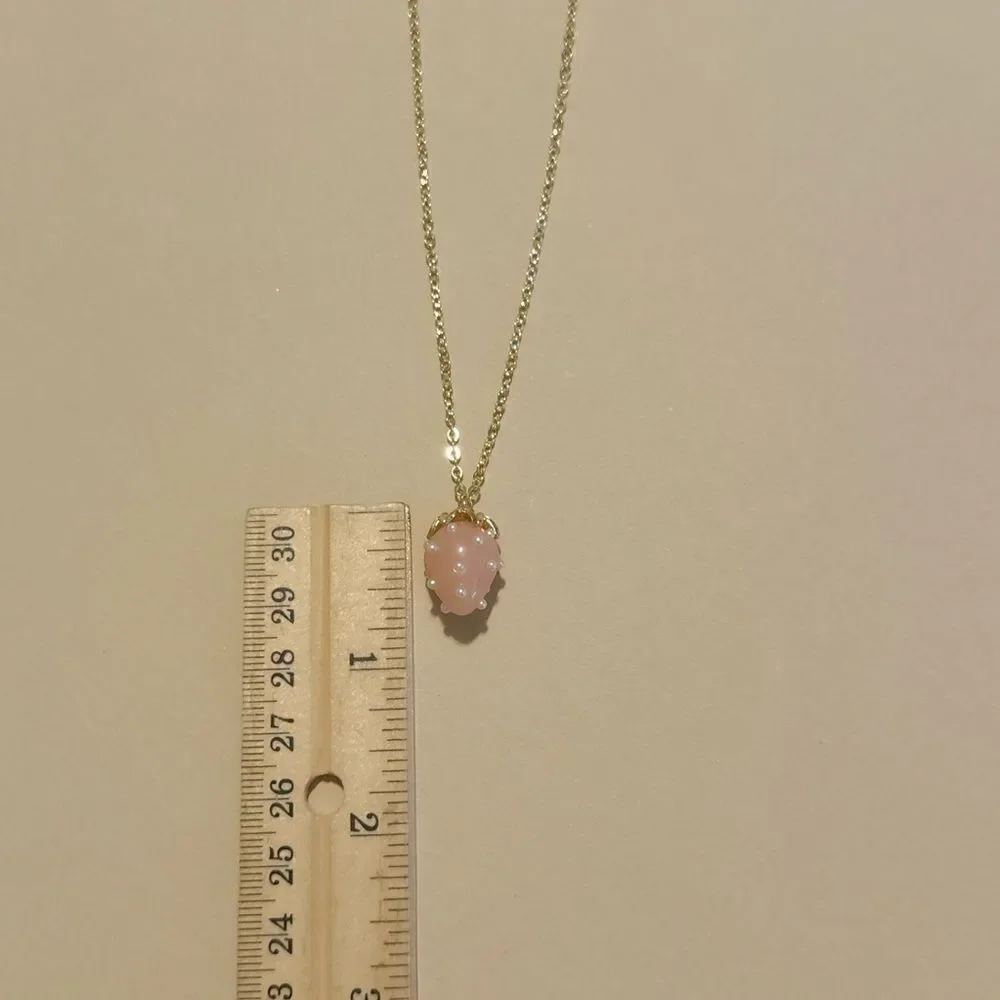 Elegant Pink Pendant Necklace S900